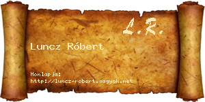 Luncz Róbert névjegykártya